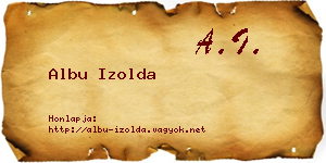 Albu Izolda névjegykártya